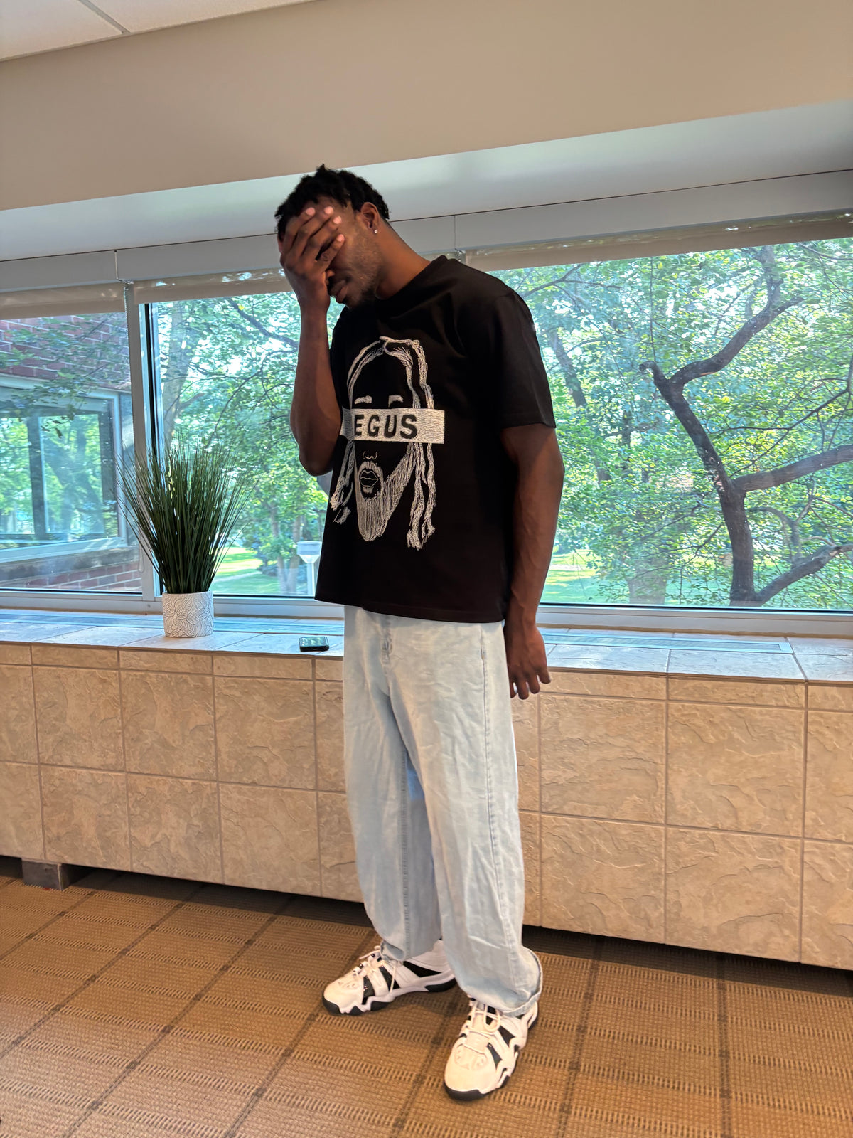 NEGUS White on Black T-Shirt
