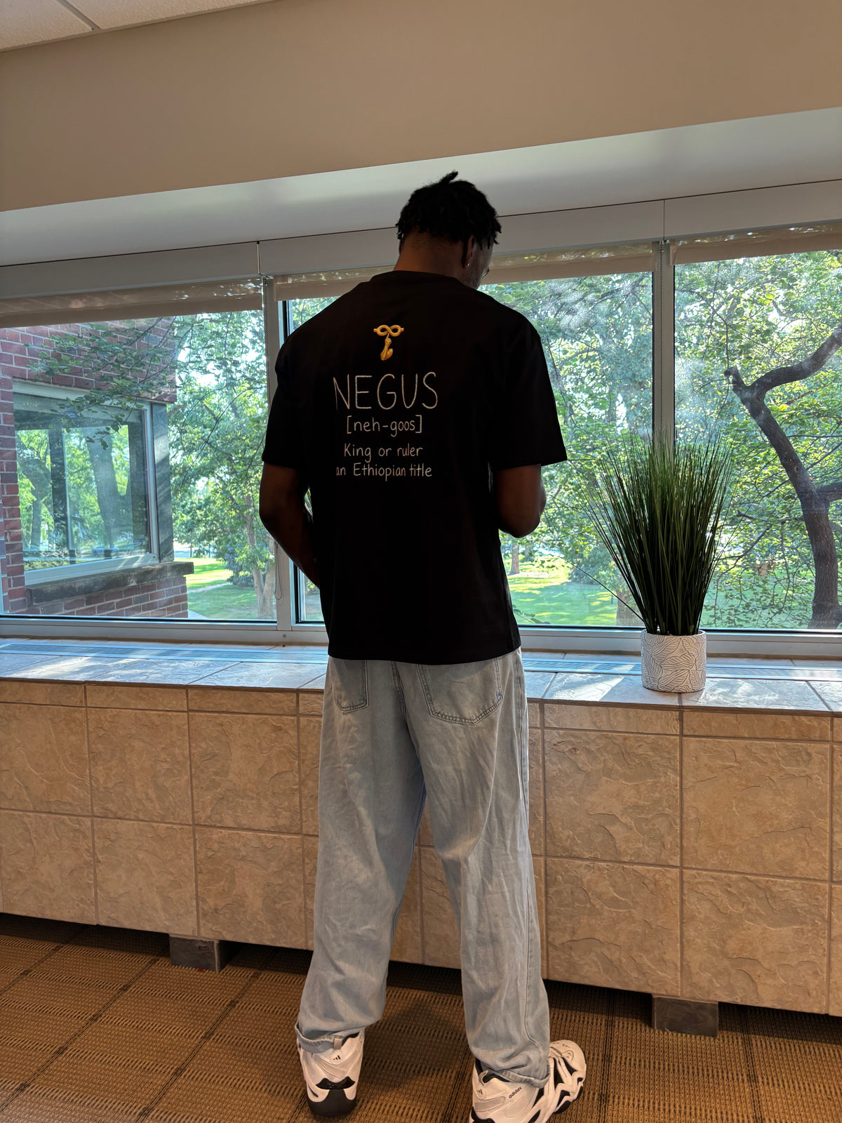 NEGUS White on Black T-Shirt