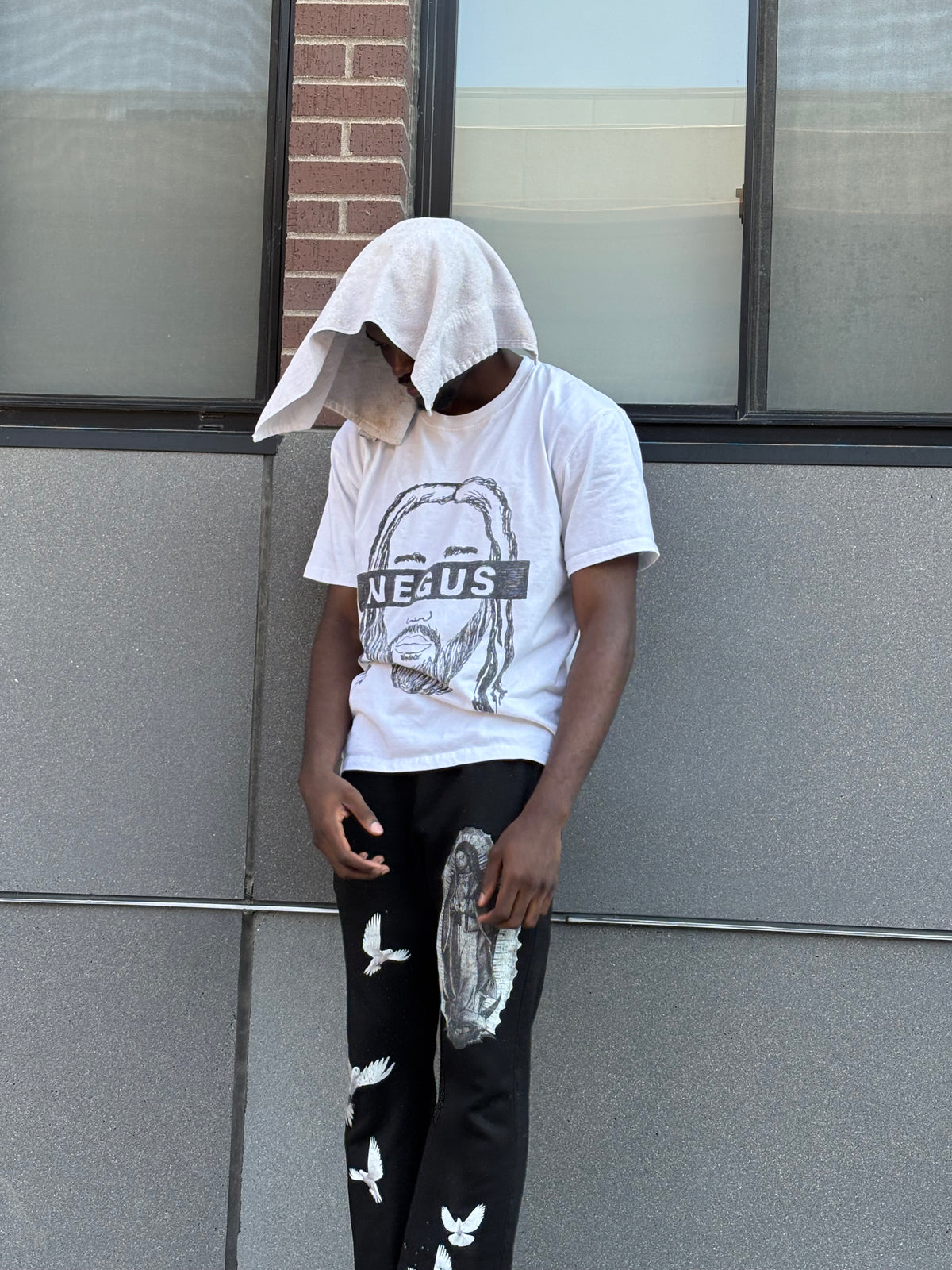 NEGUS Black on White T-Shirt