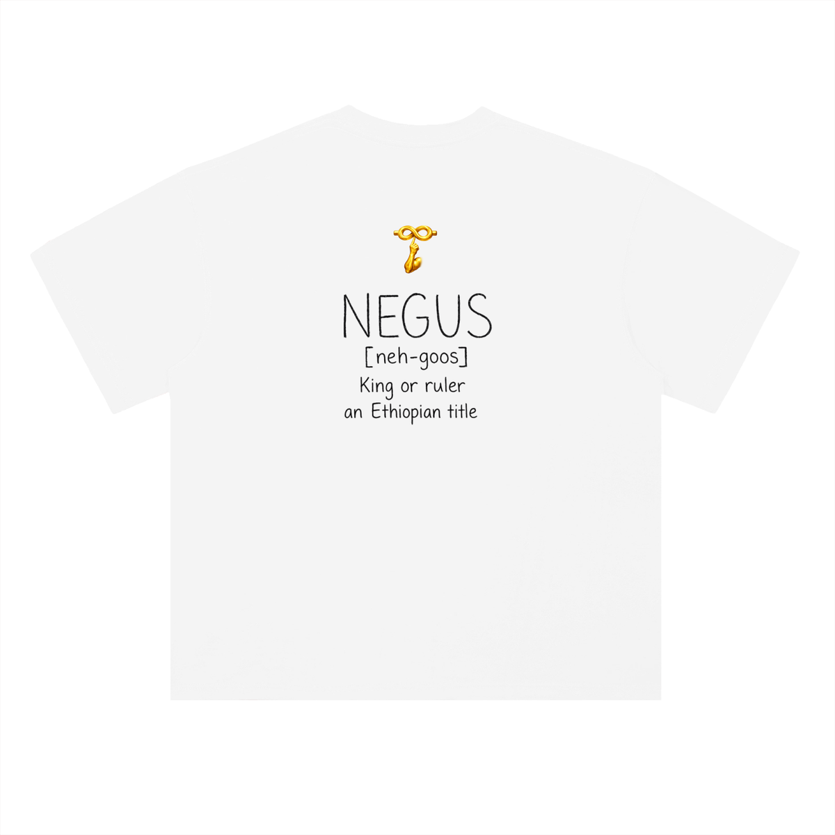 NEGUS Black on White T-Shirt