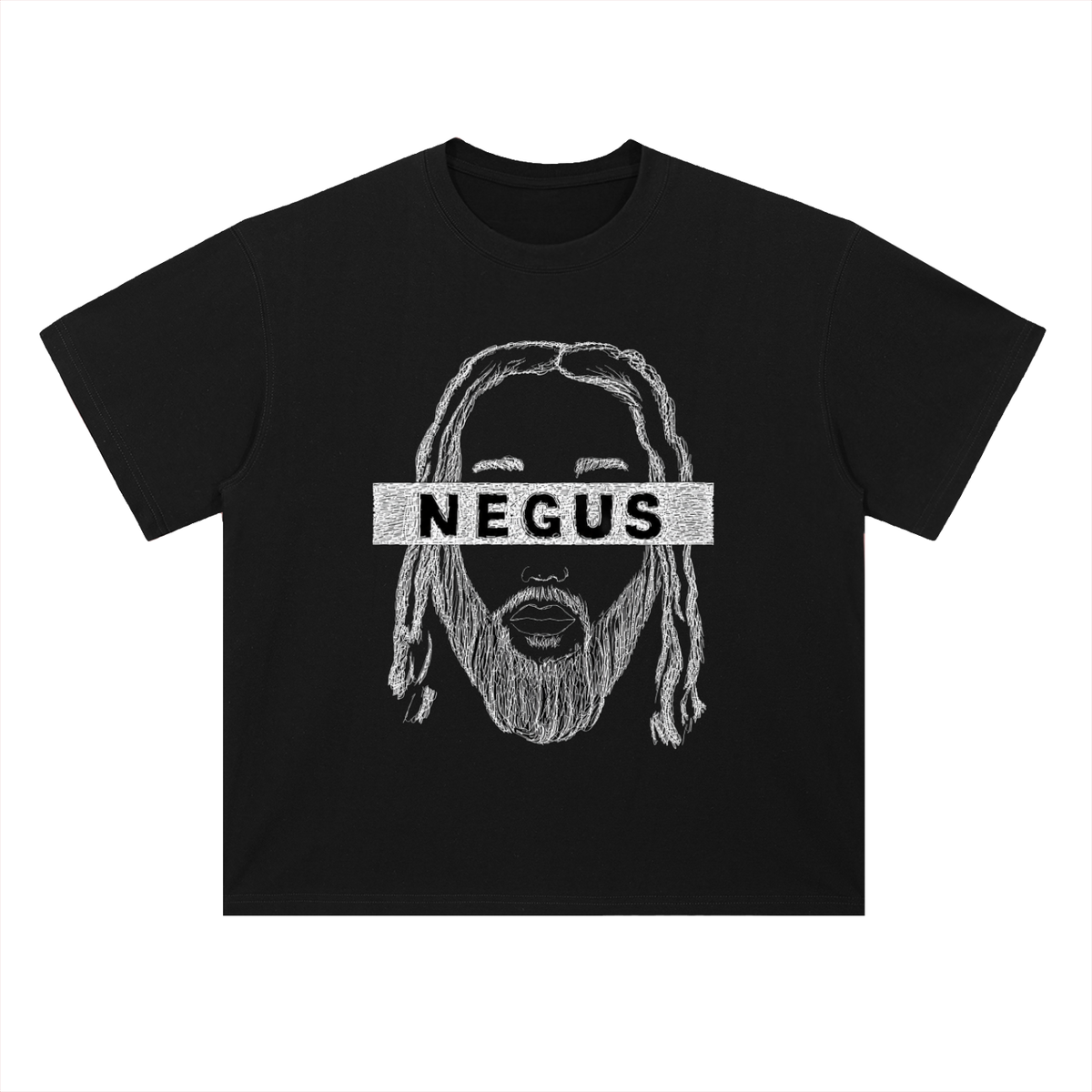 NEGUS White on Black T-Shirt